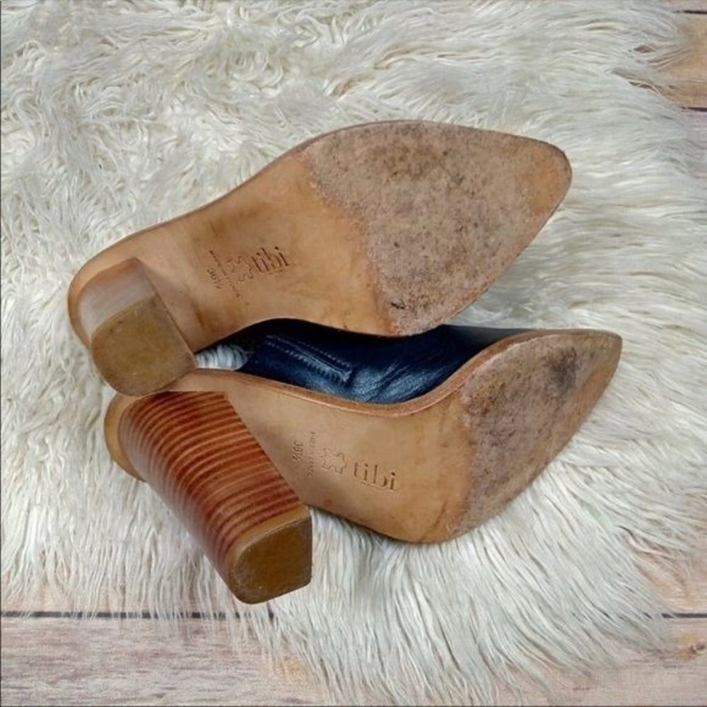 Revolve | Tibi ‘Windsor’ Black Pointed Toe Stacke… - image 7